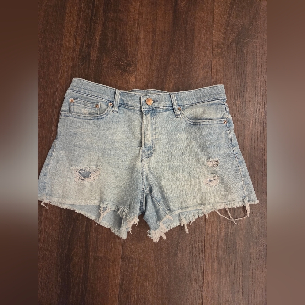 Calvin Klein Jeans Light Wash Distressed Shorts